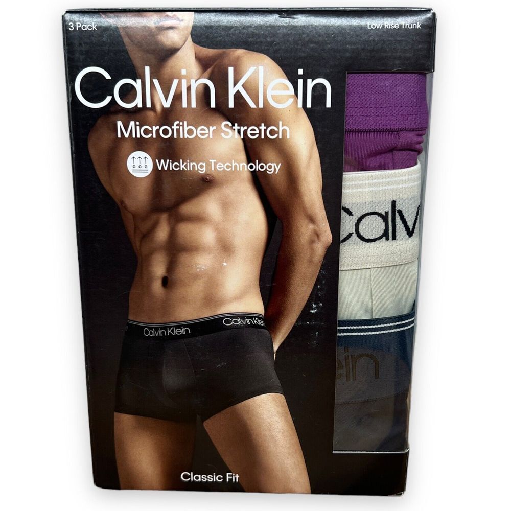Calvin Klein Underwear Men's Extra‎ Large 3 Pack Low Rise Microfiber Stretch